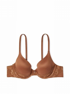 Beige Victoria Secret Caramel Kiss Nude Full Cup Bras | QNEDS6509