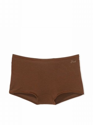 Beige Victoria Secret Ganache Nude Cotton Boyshort Underwear | KTGDN3658