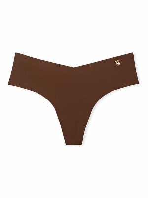 Beige Victoria Secret Ganache Nude Thong Underwear | ALNMZ9510