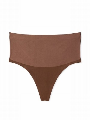 Beige Victoria Secret Ganache Nude Thong Shaping Underwear | CHDMN6491