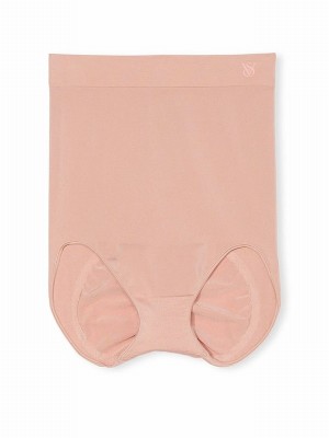 Beige Victoria Secret Macaron Nude Brief Seamless Shaping™ High Waist Underwear | QJRMU5620