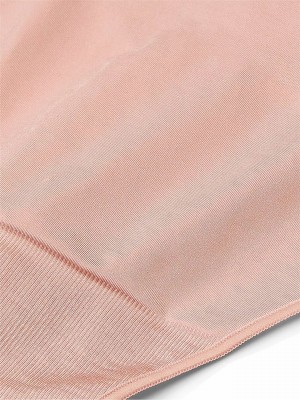 Beige Victoria Secret Macaron Nude Thong Seamless Shaping™ High Waist Underwear | PBWUX4971