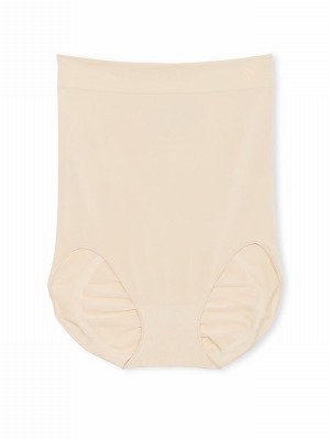 Beige Victoria Secret Marzipan Nude Brief Seamless Shaping™ High Waist Underwear | DTMCH6029
