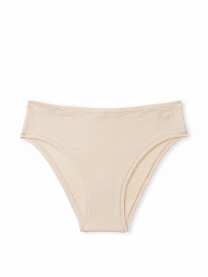 Beige Victoria Secret Marzipan Nude Cheeky Cotton Cheeky Underwear | JLPNH6491