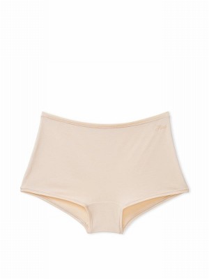 Beige Victoria Secret Marzipan Nude Cotton Boyshort Underwear | YIDSL3128