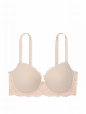 Beige Victoria Secret Marzipan Nude Lightly Lined Demi Bras | TRBPA2369