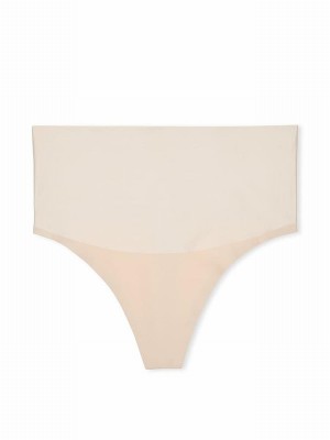 Beige Victoria Secret Marzipan Nude Smooth Thong Shaping Lingerie | TBHLY4983