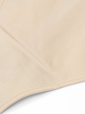 Beige Victoria Secret Marzipan Nude Thong Seamless Shaping™ High Waist Underwear | IPKGB4631