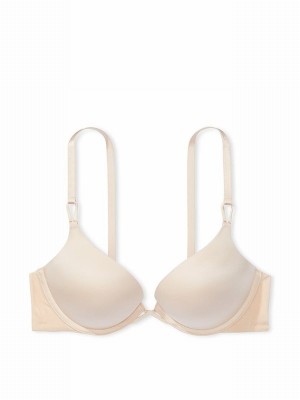 Beige Victoria Secret Mousse Nude Bombshell Add 2 Cups Push Up Bras | KIRUJ1263