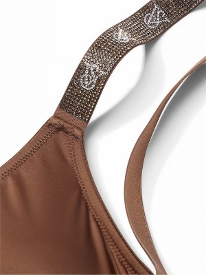 Beige Victoria Secret Mousse Nude Smooth Shine Straplette Bras | BCILY3720