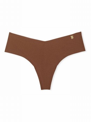 Beige Victoria Secret Mousse Nude Thong Underwear | DHIGW8057