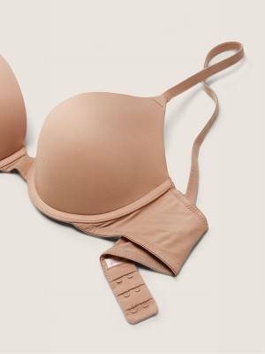 Beige Victoria Secret Nude Champagne Push Up Bras | BOAKY2157