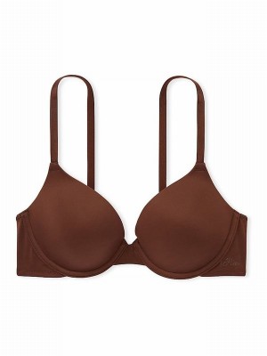 Beige Victoria Secret Nude Ganache Smooth Lightly Lined Bras | AMGTO0462