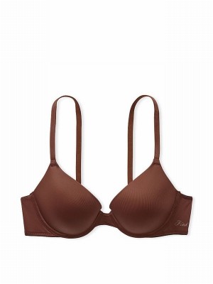 Beige Victoria Secret Nude Ganache Smooth Push Up Bras | TUVYM0847