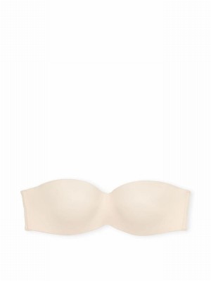 Beige Victoria Secret Nude Marzipan Lightly Lined Strapless Multiway Bras | JKHNO5026