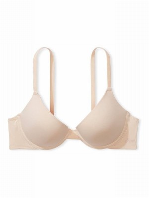Beige Victoria Secret Nude Marzipan Push Up Bras | GHIBR5149