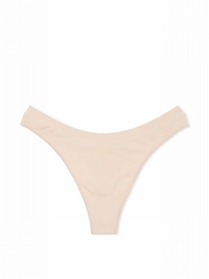 Beige Victoria Secret Nude Marzipan Thong Underwear | FTOBQ2108