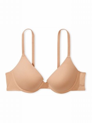 Beige Victoria Secret Nude Praline Push Up Bras | DLTHQ5681