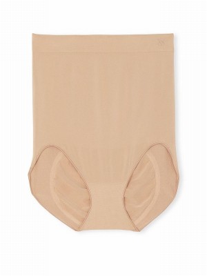 Beige Victoria Secret Praline Nude Brief Seamless Shaping™ High Waist Underwear | ZKHDJ8713