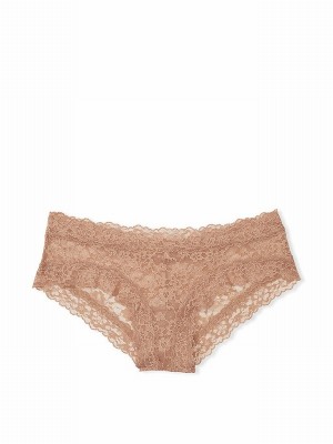 Beige Victoria Secret Praline Nude Cheeky Underwear | VJTML7403