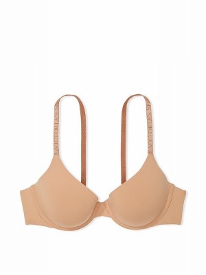 Beige Victoria Secret Praline Nude Demi Lightly Lined Bras | PLNVK8063