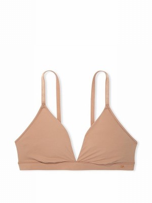 Beige Victoria Secret Praline Nude FeatherSoft™ Trianglelette Bras | VZUMI6348