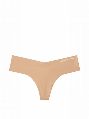 Beige Victoria Secret Praline Nude Thong Underwear | KMJVC0178