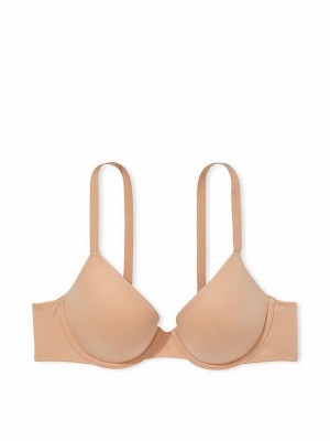 Beige Victoria Secret Sweet Praline Nude Smooth Push Up Bras | DWPZM5071