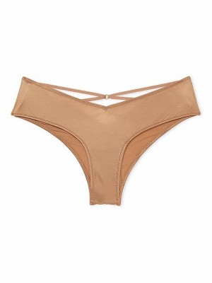 Beige Victoria Secret Toffee Nude Cheeky Underwear | VMOAX7830