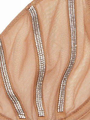 Beige Victoria Secret Toffee Nude Sheer Shine Low Cut Demi Bras | STIDA9587