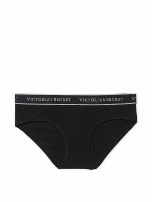 Black Victoria Secret Band Hipster Underwear | JMZHI0632
