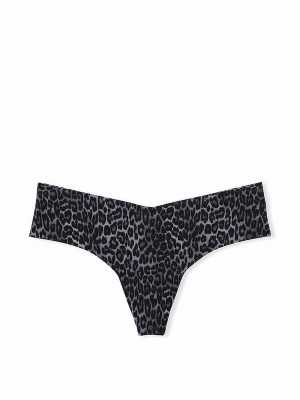 Black Victoria Secret Basic Animal Instincts Thong Underwear | PYVIT5762