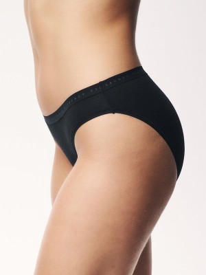 Black Victoria Secret Bikini Logo 4 Pack Underwear | IAUJR1362