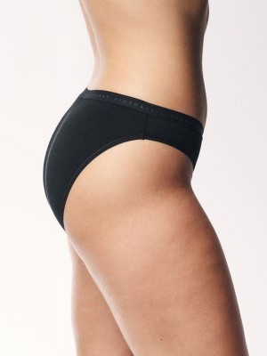 Black Victoria Secret Bikini Logo 4 Pack Underwear | CEGRD7306