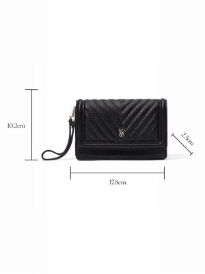 Black Victoria Secret Clutch Crossbody Bags | ZAMKG6809