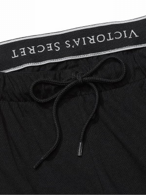 Black Victoria Secret Cotton Long Nightwear | SOTQG6490