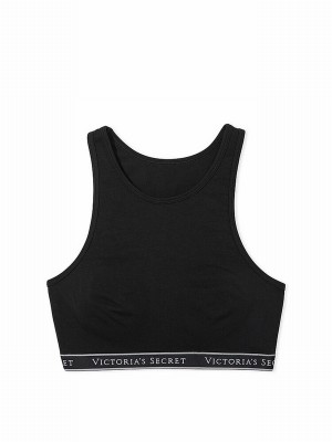 Black Victoria Secret Cottonlette Low Impact Bras | SZOYG7245