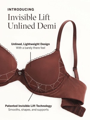 Black Victoria Secret Demi Invisible Lift Minimiser Bras | UFHIM9508
