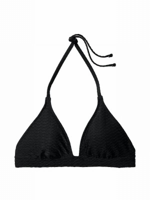 Black Victoria Secret Fishnet Halter Bikini Top | MBION4037