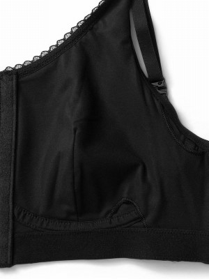 Black Victoria Secret Front Fastening Post Surgery Unlined Bras | NPGVF3904