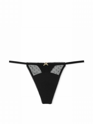 Black Victoria Secret G String Underwear | QTJCZ4657