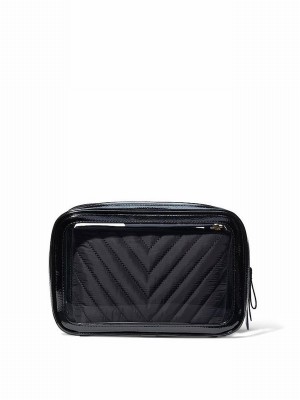 Black Victoria Secret Getaway Trio Makeup Bag | FVXGI7420