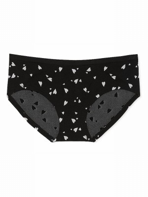 Black Victoria Secret Hearts Hipster Underwear | YNRHT1562