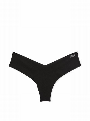 Black Victoria Secret High Leg Thong Underwear | ODTYK3678