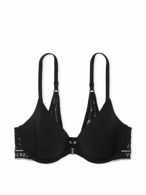 Black Victoria Secret Lace Lightly Lined Full Cup Bras | DGFVX0176
