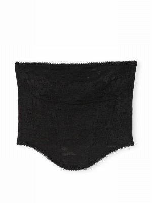 Black Victoria Secret Lace Strapless Corset Top Lingerie | MOISD9786