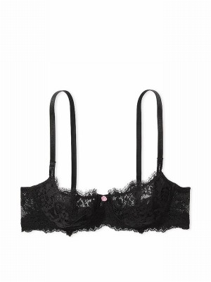 Black Victoria Secret Lace Unlined Balcony Bras | SIQJO4810
