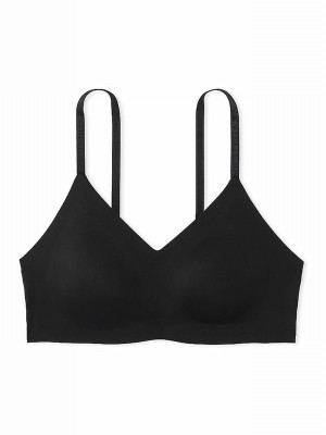 Black Victoria Secret Lightly Lined Loungelette Bras | SGMKT6817