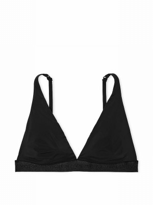 Black Victoria Secret Logolette Bras | YXTOW9617