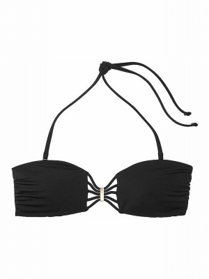 Black Victoria Secret Nero Strapless Archive Bikini Top | UALGY4159
